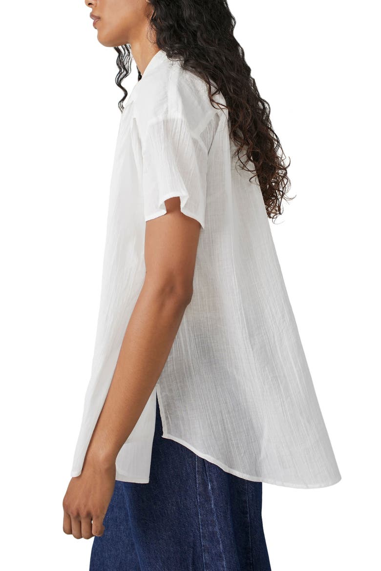 Float Away Button-Up Shirt, Alternate, color, OPTIC WHITE
