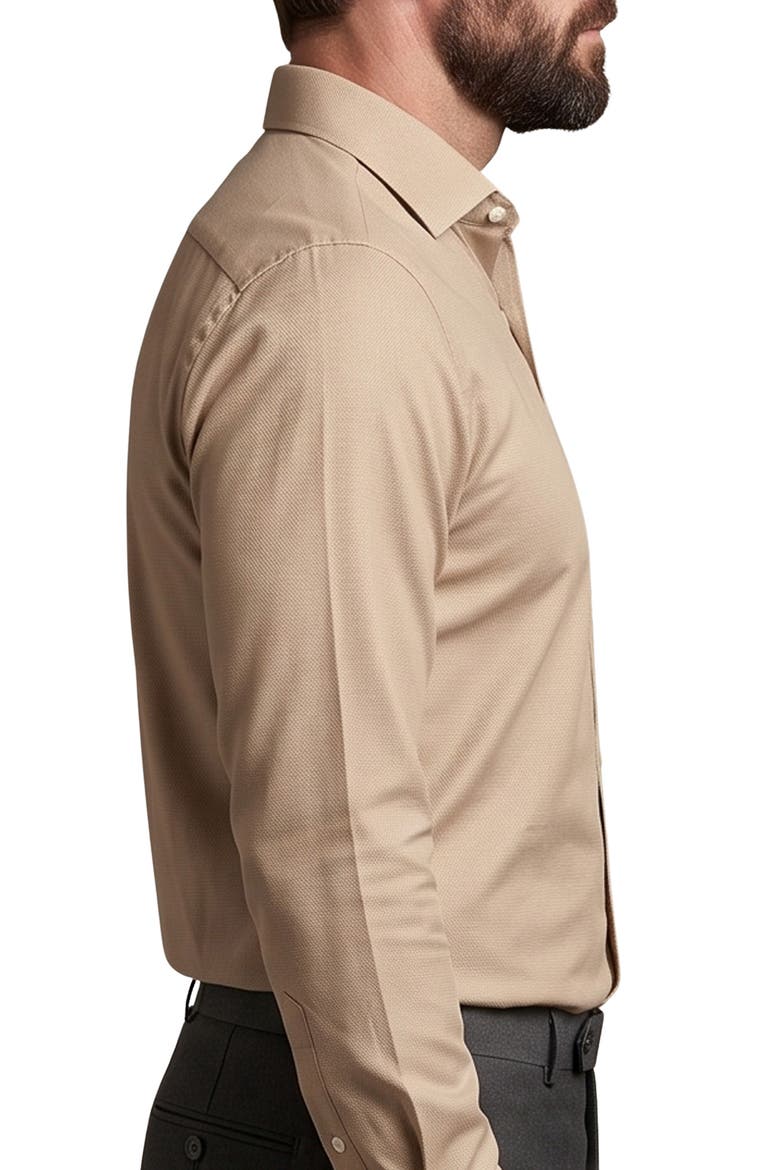 Stretch Cotton Dress Shirt, Alternate, color, BEIGE