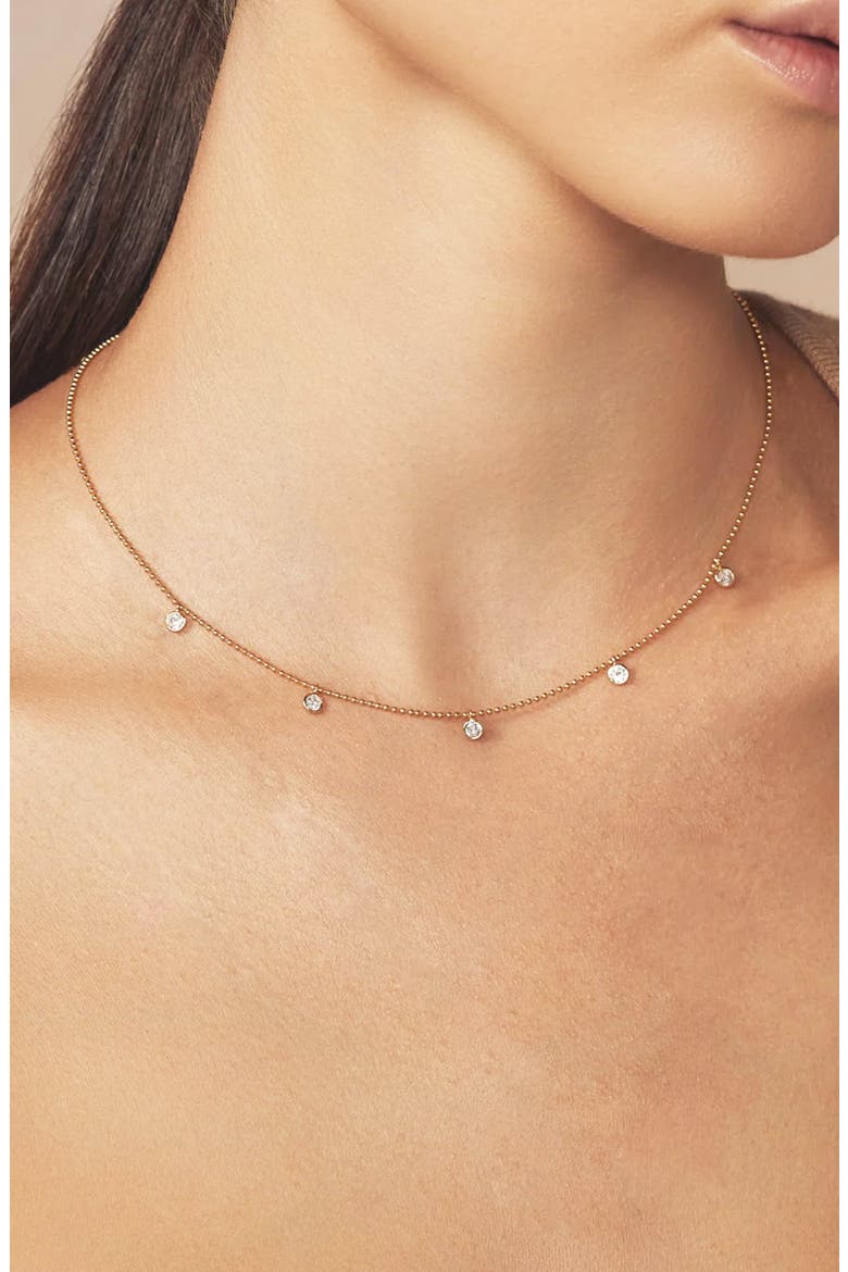 Sterling Silver 18k Gold Plated Callie Necklace Dainty Trendy Minimal, Alternate, color, Gold