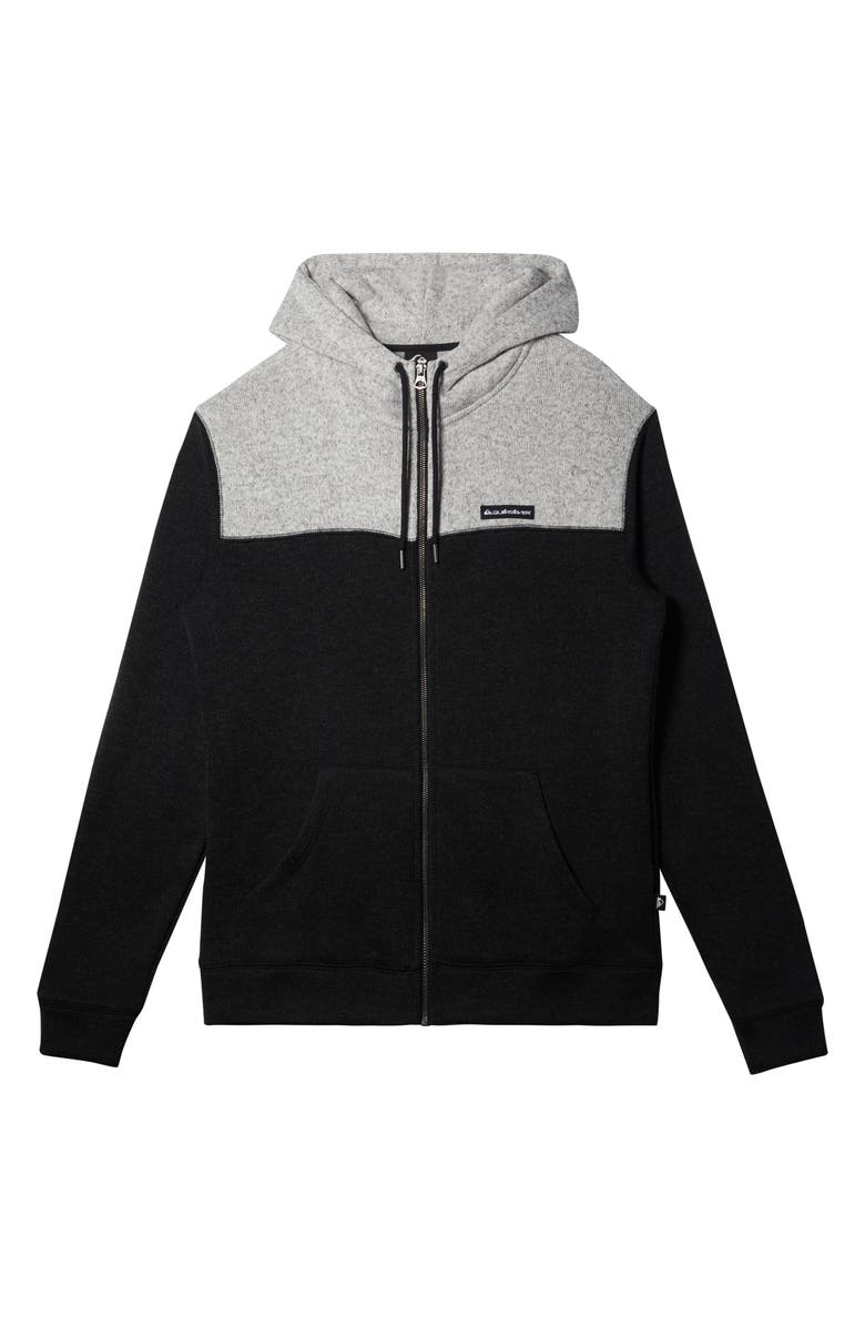 Quiksilver Keller Colorblock Fleece Lined Zip Hoodie, Alternate, color, 