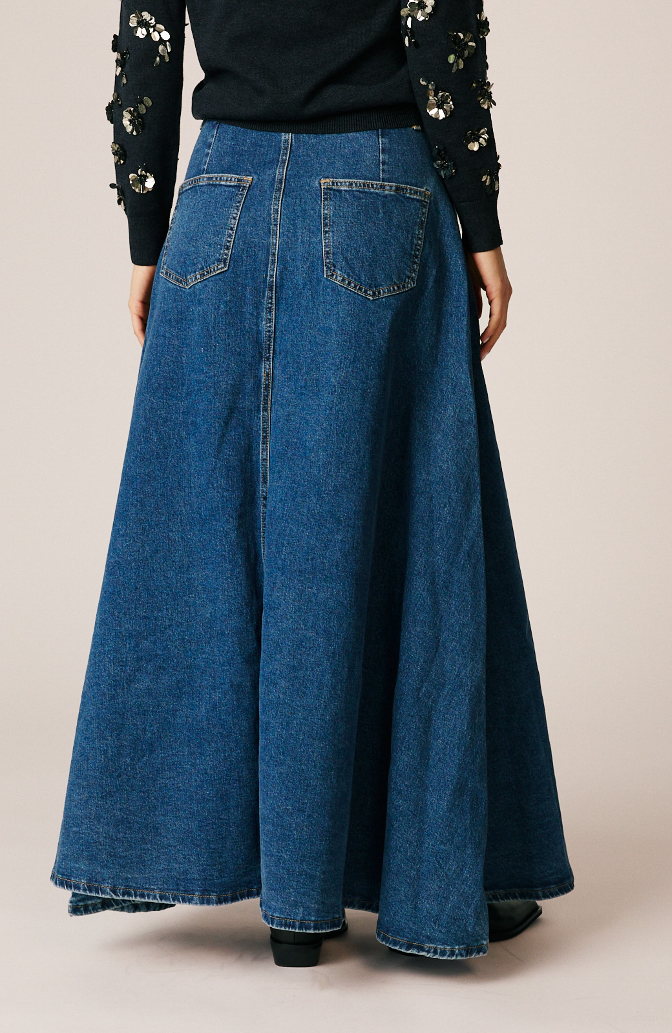 Alma en Pena Denim Cape Skirt (Women) | Nordstrom