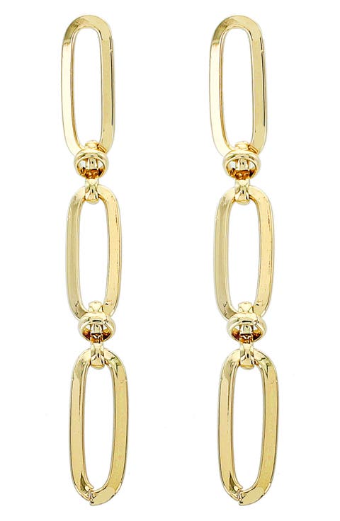 Linear Chain Drop Earrings