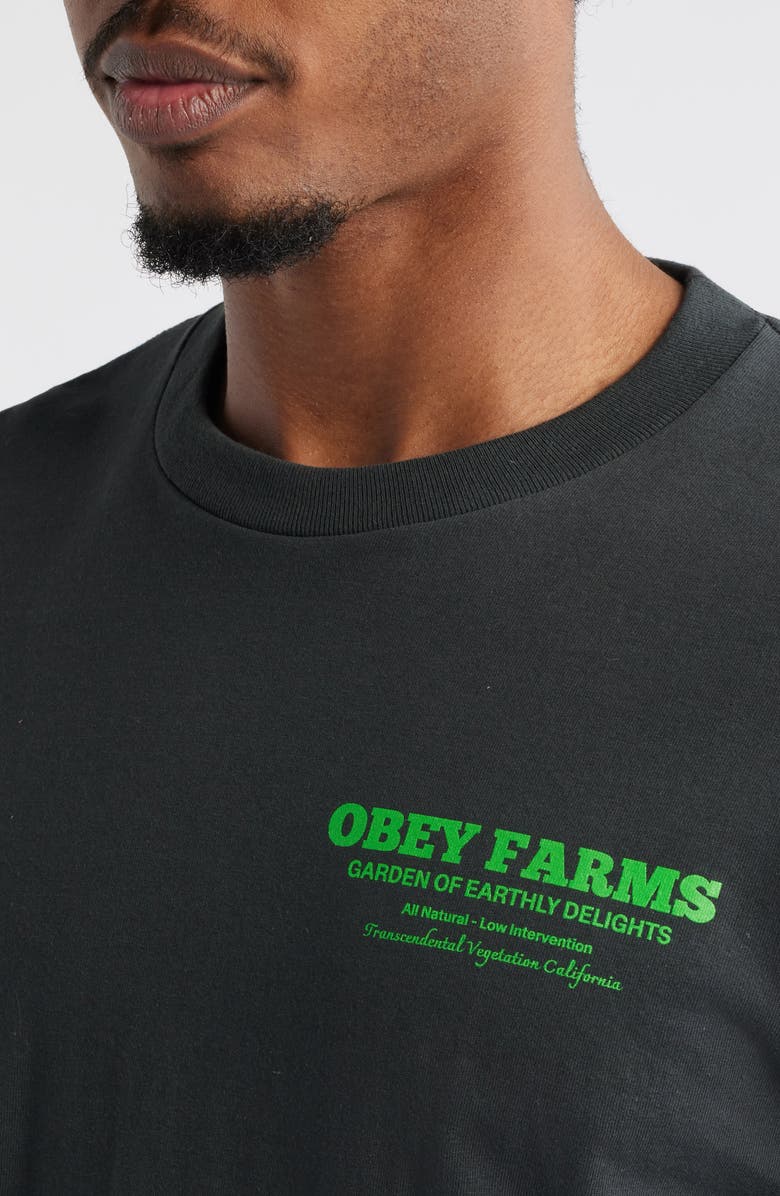 Obey Obery Farms Graphic T-Shirt, Alternate, color, Vintage Black