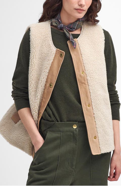 Dulsie High Pile Fleece Quilted Vest