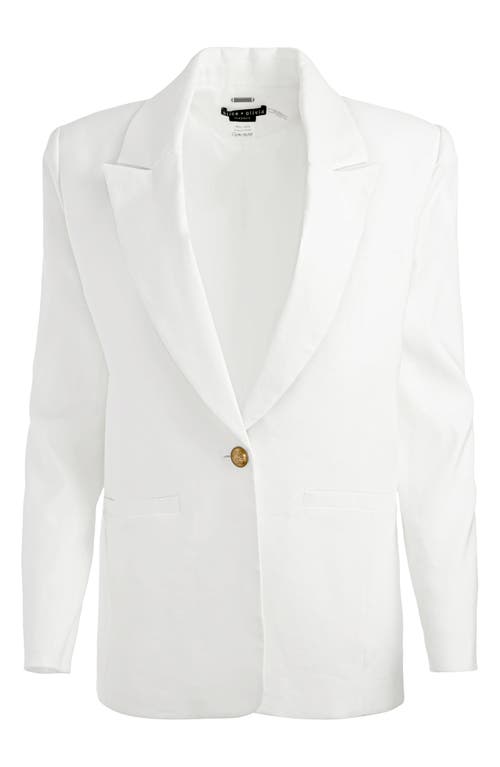 Shop Alice And Olivia Alice + Olivia Billie Fitted Linen Blend Blazer