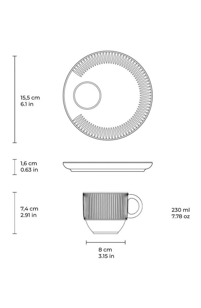 Porto Brasil Tea Cup Set of 6, Alternate, color, New White