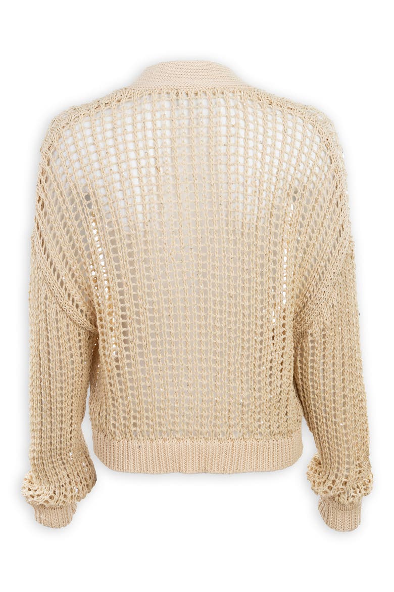 Faux Pearl Embellished Cardigan, Alternate, color, BEIGE