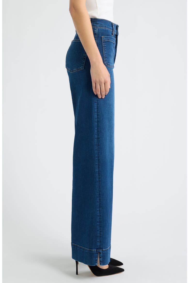 Le Slice Slim Palazzo High Waist Wide Leg Jeans, Alternate, color, FOLKLORE