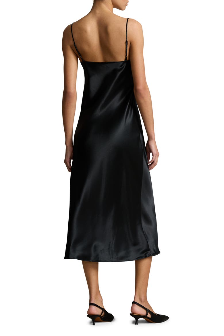 Silk Charmeuse Slipdress, Alternate, color, POLO BLACK