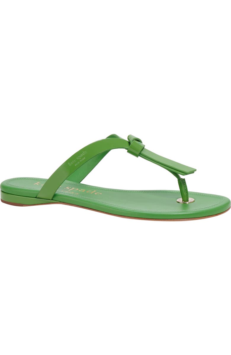 Kate Spade New York knott flip flop, Main, color, Green