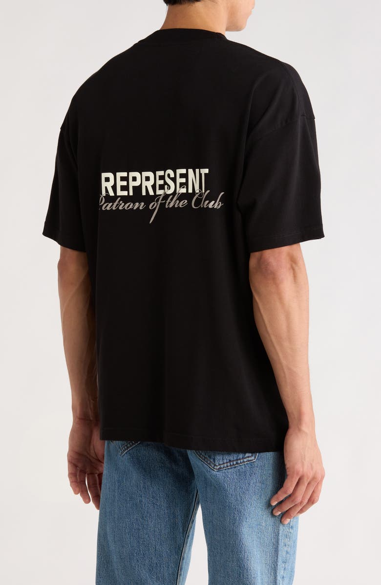 Represent Patron of the Club Graphic T-Shirt, Alternate, color, Black
