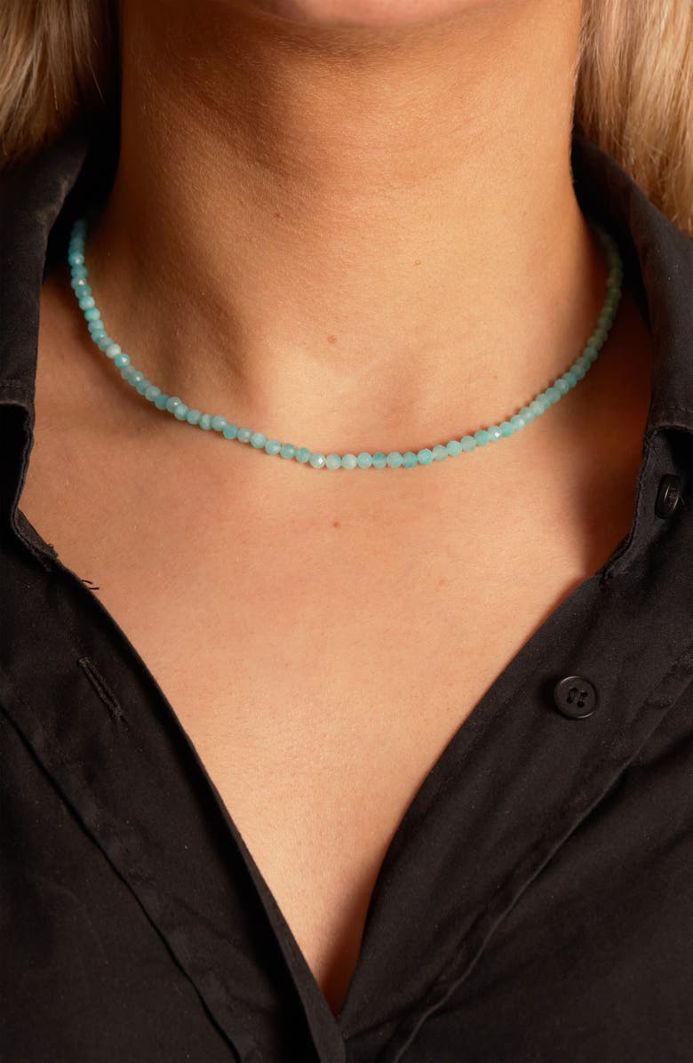 Argento Vivo Sterling Silver Beaded Chalcedony Necklace, Alternate, color, 