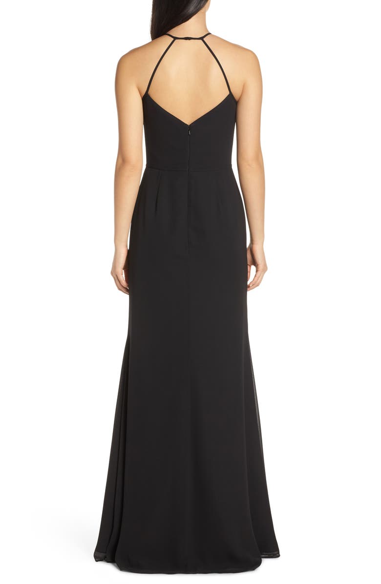 hayley paige cocktail dress liquid metallic dress Hayley Paige Liquid Metallic Gold Maxi Formal Dress