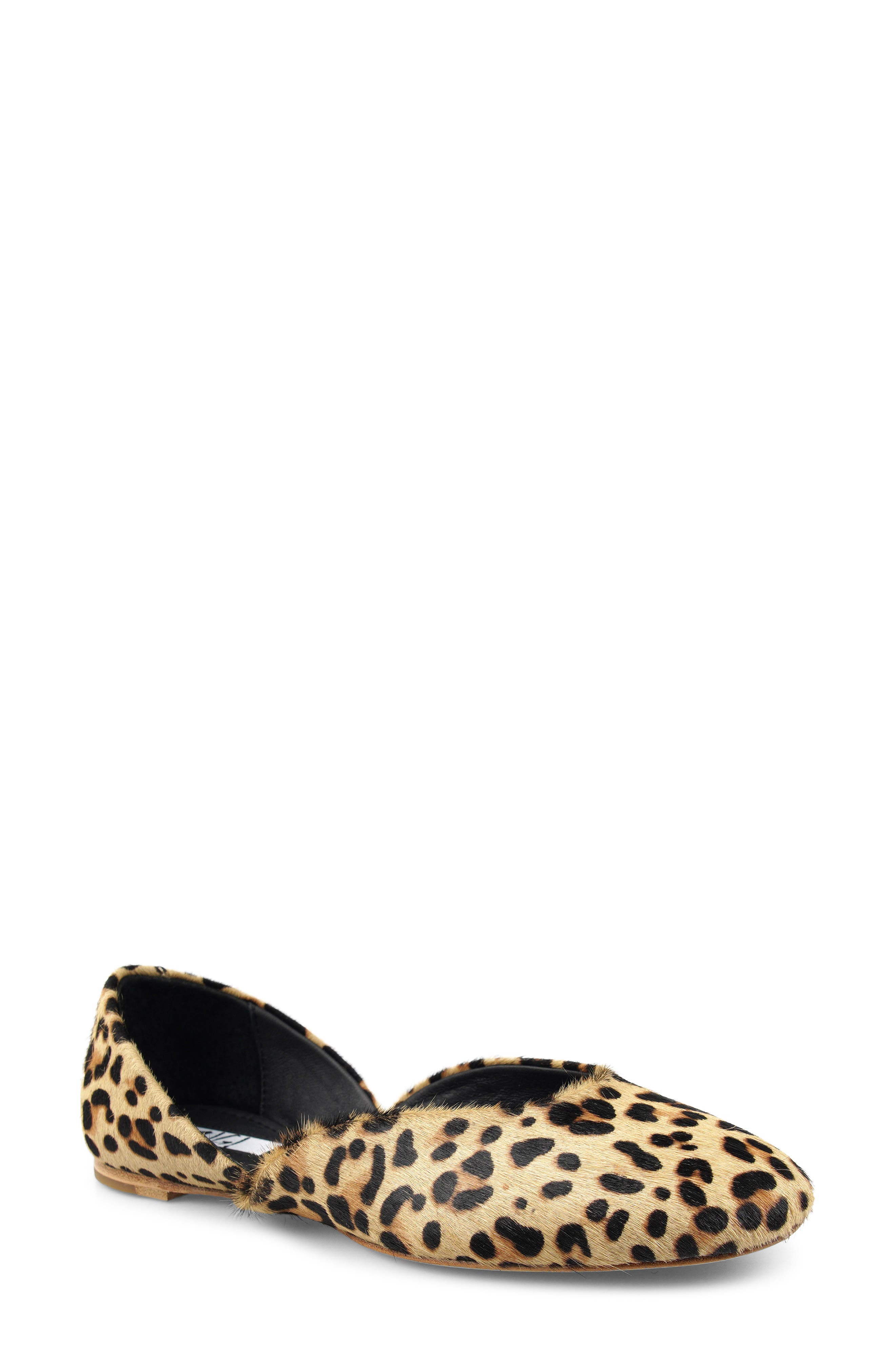 ZIGI Aberdeen d'Orsay Flat, Main, color, Leopard Calf Hair