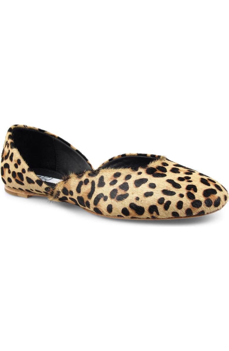 ZIGI Aberdeen d'Orsay Flat, Main, color, Leopard Calf Hair