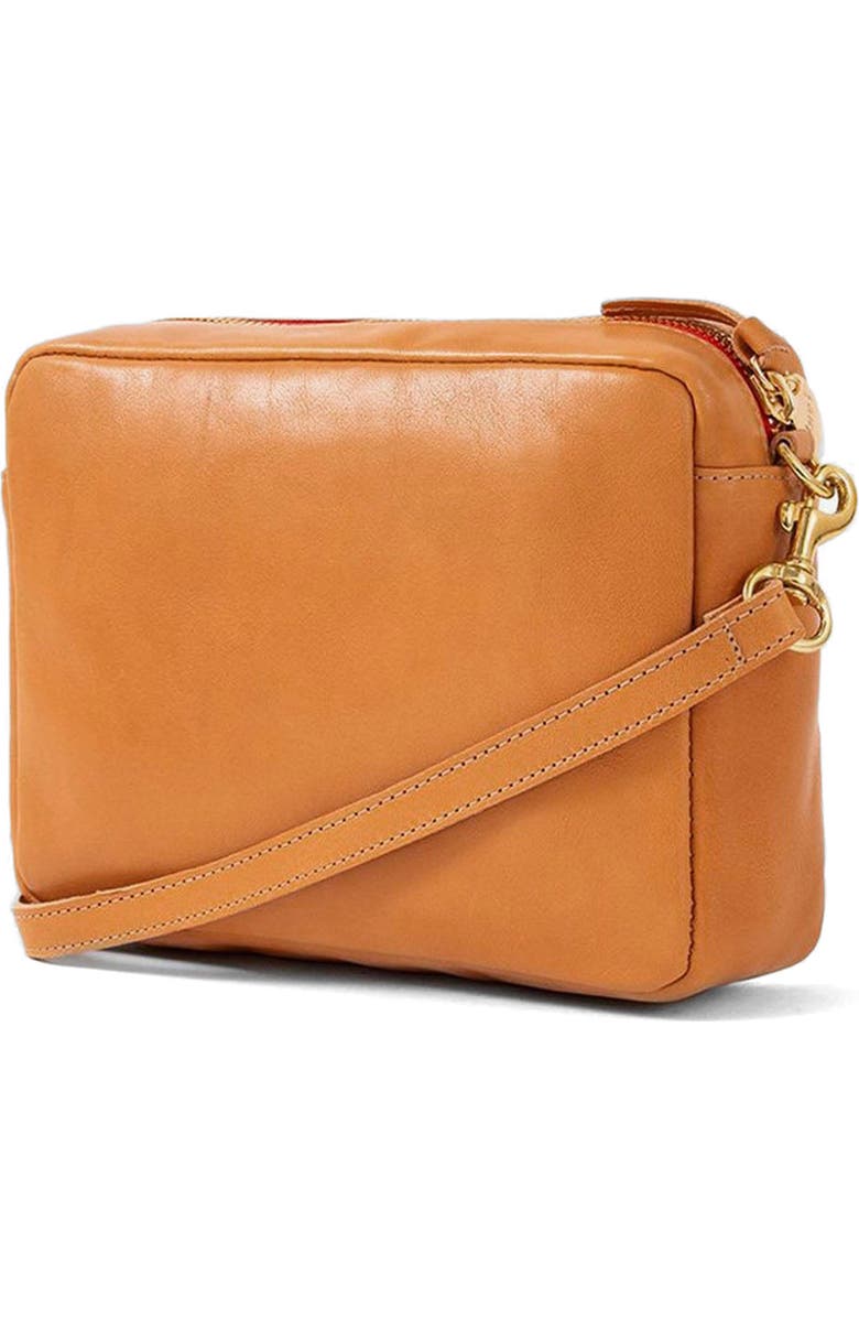 Clare V. Midi Sac Leather Crossbody Bag, Alternate, color, Rustic/ Black & Cream