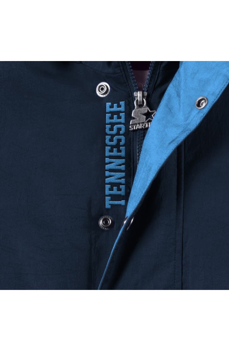 STARTER Men's Starter Navy/Blue Tennessee Titans Home Team Half-Zip Hoodie Jacket, Alternate, color, 