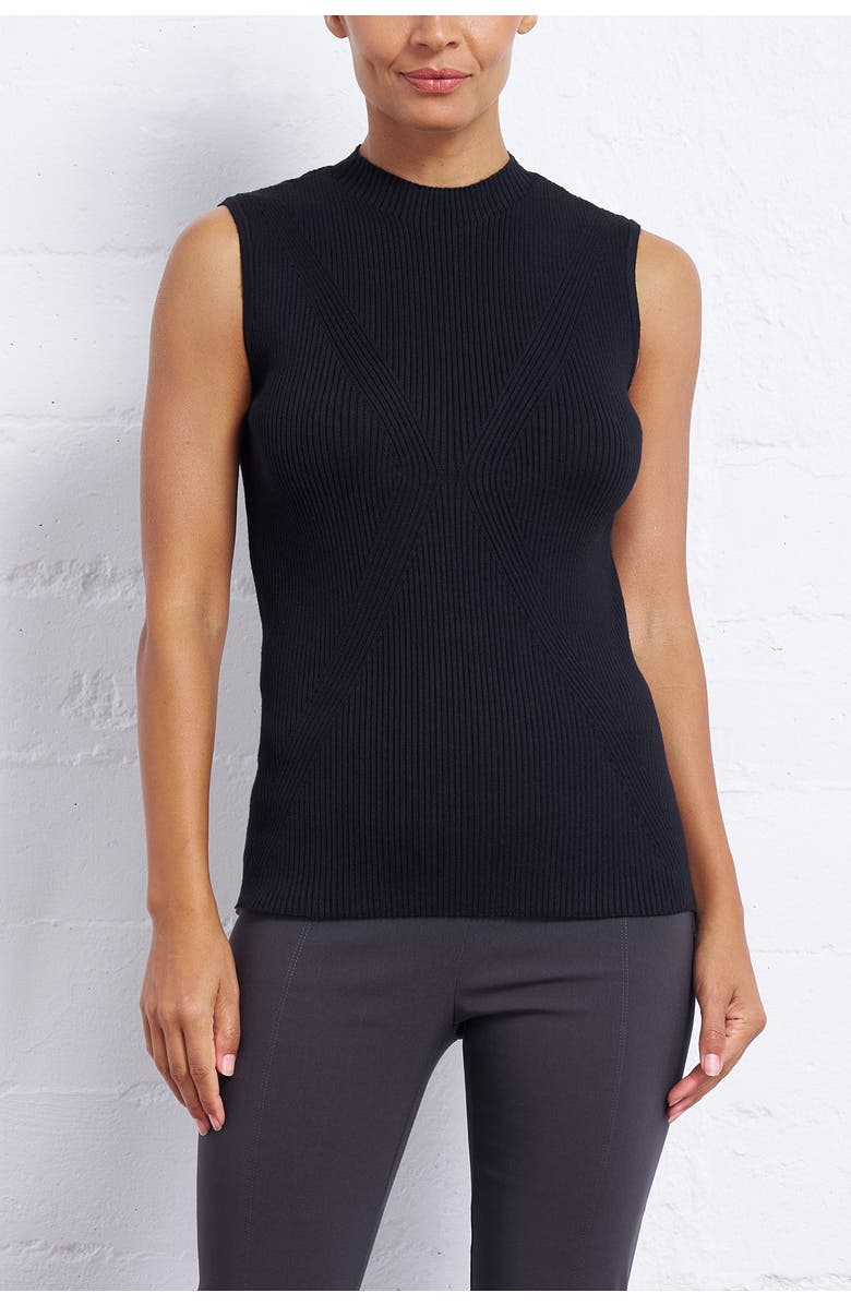 Franne Golde Modern Rib Shell, Main, color, Black