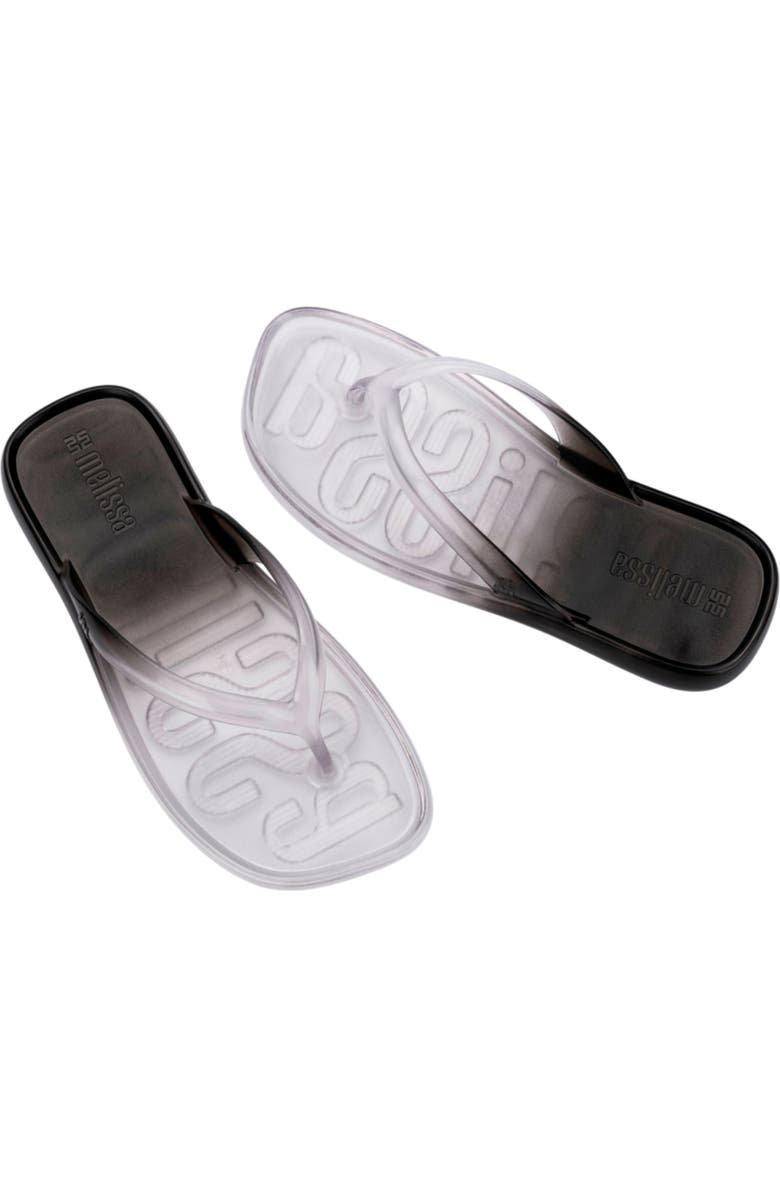 Melissa Ombré Flip Flop, Alternate, color, Clear/ Black