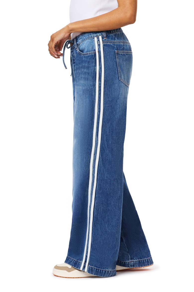 The Baggy High Waist Drawstring Wide Leg Jeans, Alternate, color, TWO BRIDGES