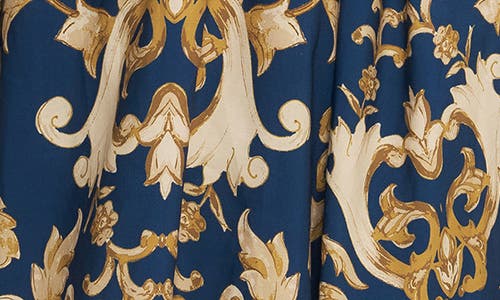 Flying Tomato Baroque Tiered Maxi Dress In Blue