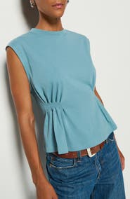 Nation LTD Meg Pleated Organic Cotton Top