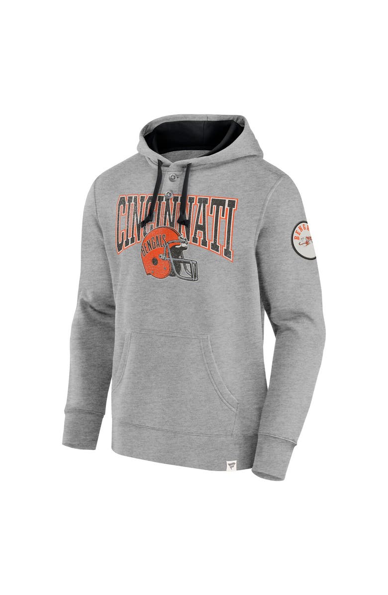 FANATICS Men's Fanatics  Black Cincinnati Bengals Label Maker Pullover Hoodie, Main, color, Gray