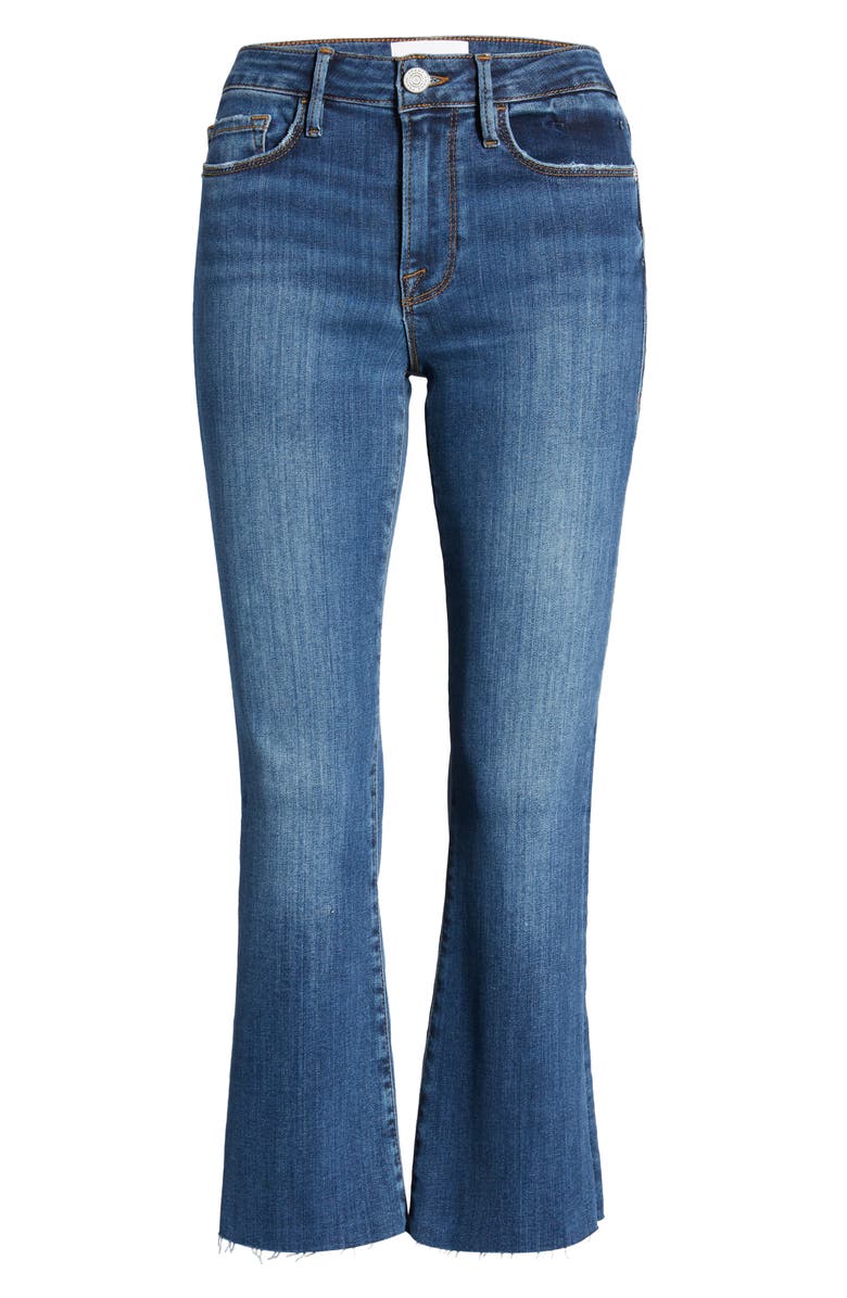 FRAME Le Crop Raw Hem Mini Boot Jeans, Alternate, color,