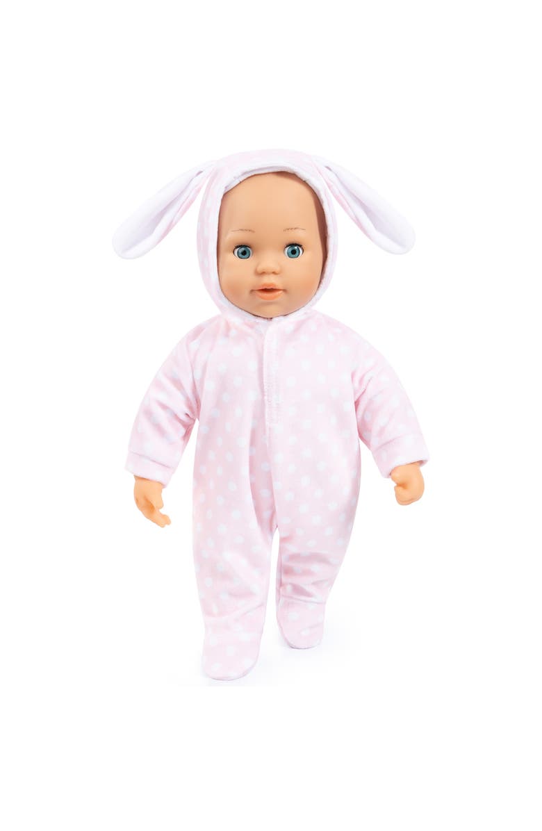 Bayer Design First Words Baby Anna Pink Bunny 24 Sounds 15" Doll Pacifier+Bottle, Alternate, color, Multicolored