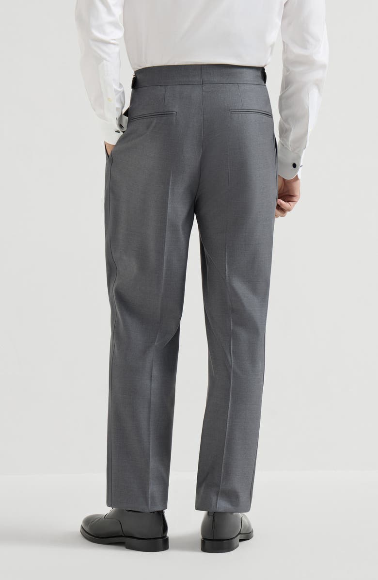 Brunello Cucinelli Tuxedo trousers, Alternate, color, Medium Grey