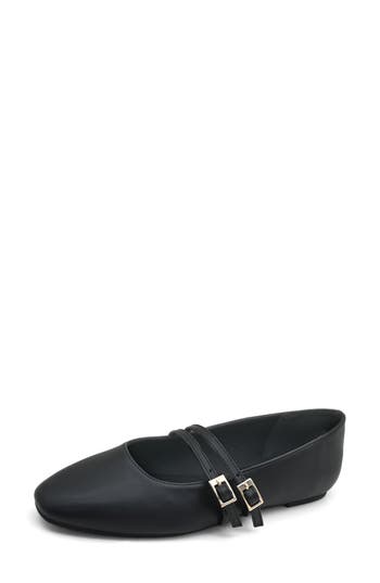 Reaction Kenneth Cole Malibu Mary Jane Flat In Black