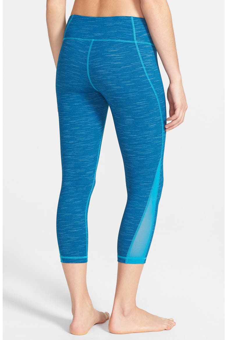 'Live In - Streamline' Sonic Space Dye Capris, Alternate, color, AQUA BAY