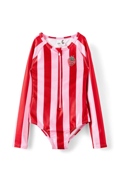 Shop Cotton On Kids Kid's Lydia Low One Piece In Fairy Pink Strawberry Stripe