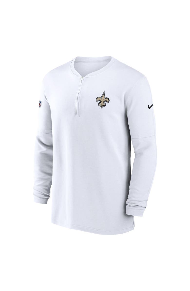 Nike Men's Nike  White New Orleans Saints 2023 Sideline Performance Long Sleeve Quarter-Zip Top, Alternate, color, White