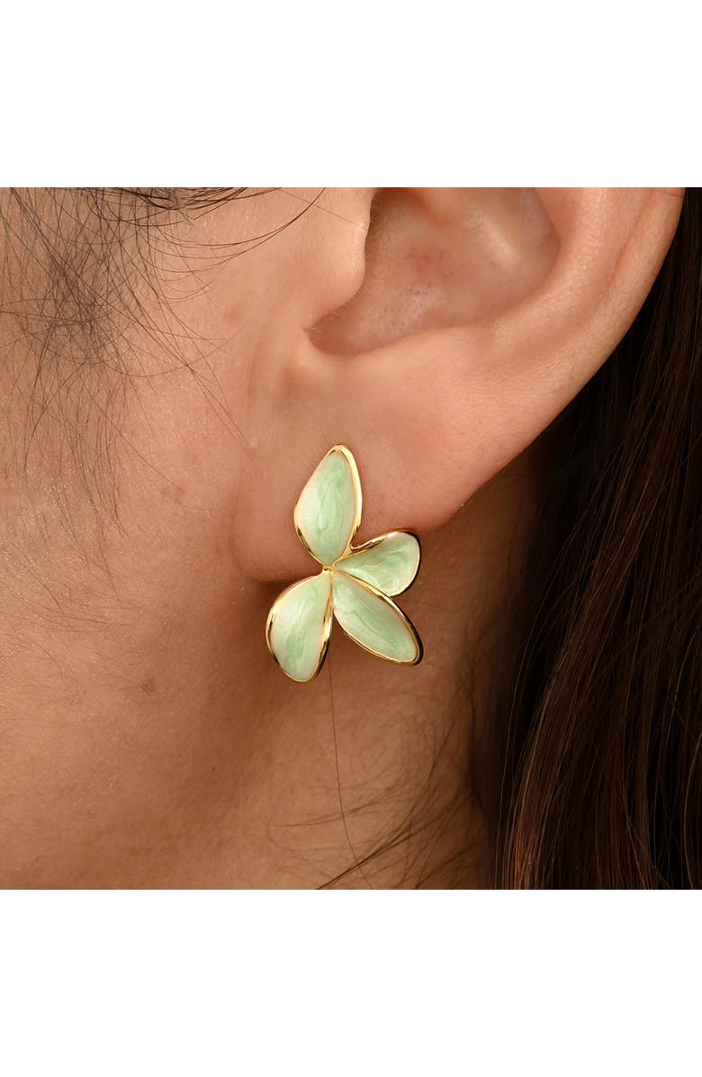 Starfish Project Poised Petal Earrings in Mint, Alternate, color, Mint