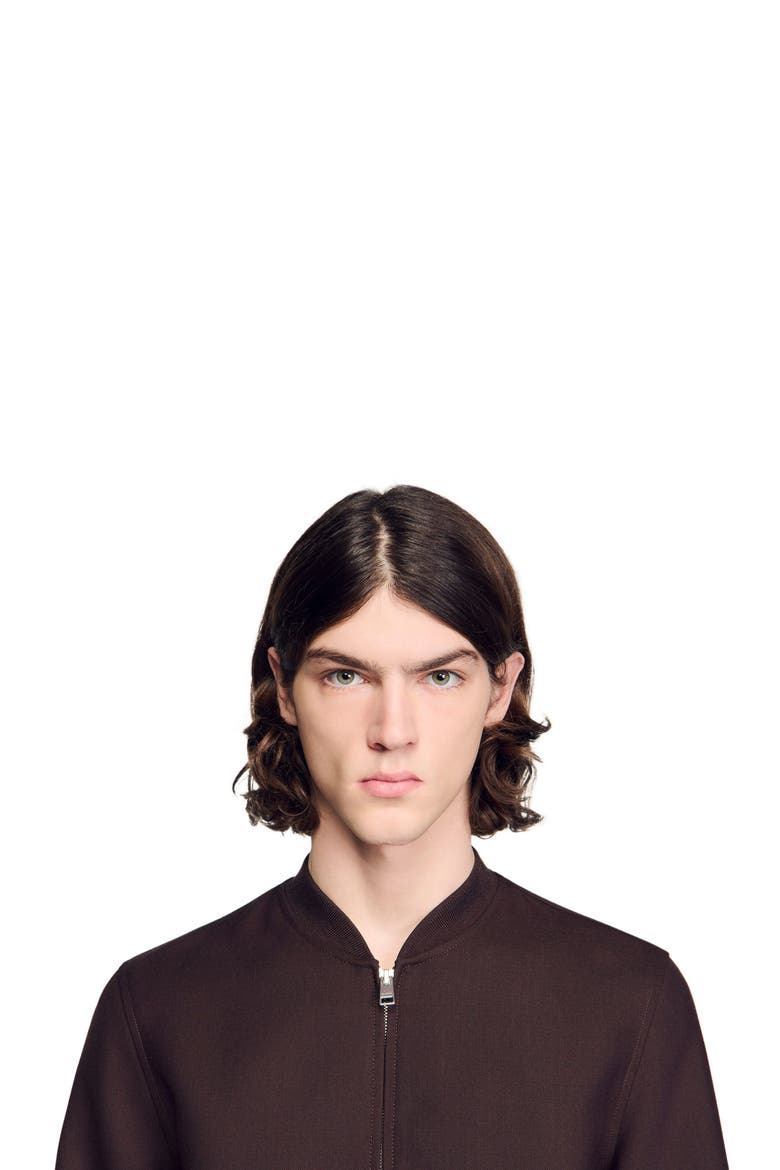Zip-up jacket, Alternate, color, Chocolate