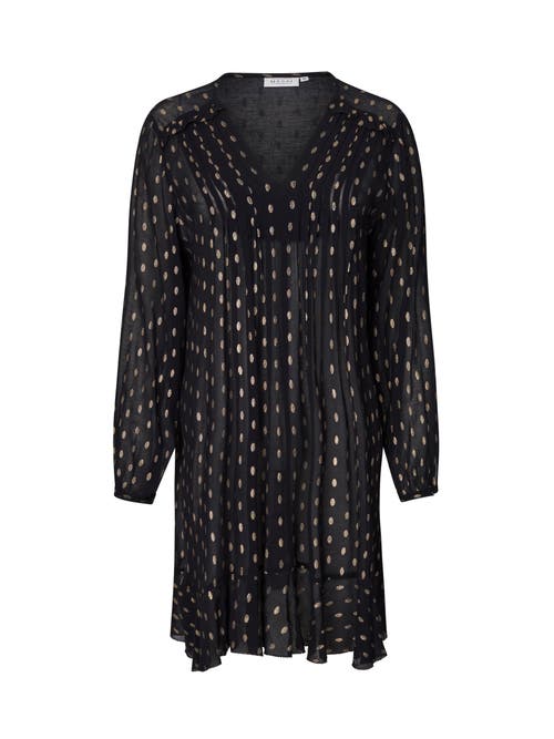 Masai Copenhagen Long Sleeve V-neck A-line Dress In Black