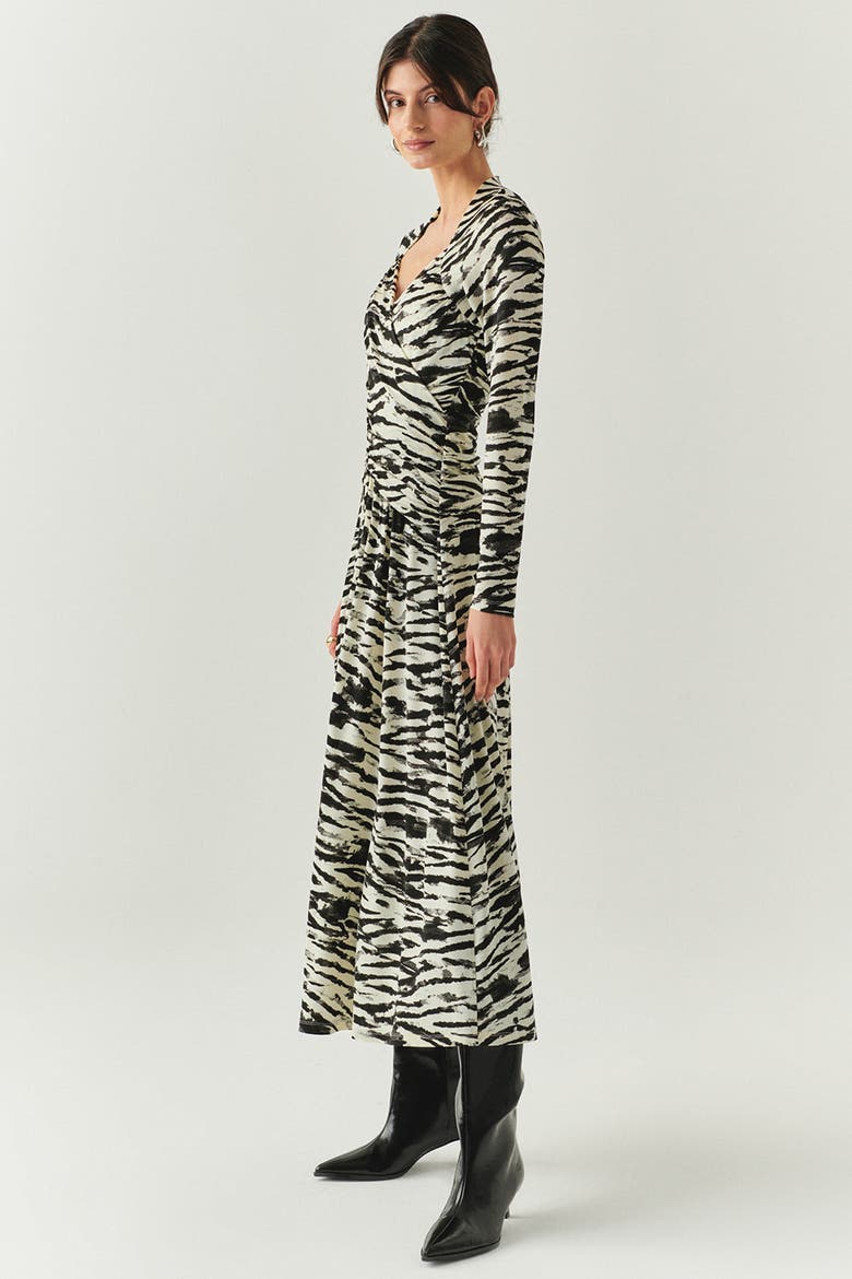 Keilani Midi Dress, Alternate, color, BLACK-BONE