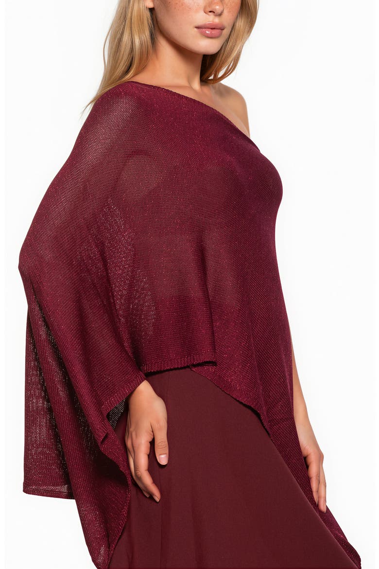 Ardis Boatneck Knit Draped Top, Alternate, color, BURGUNDY