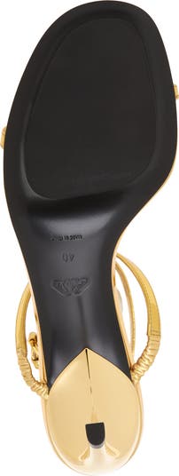 サンダル・ミュール ALEXANDER McQUEEN ARMADILLO FAUX LEATHER SANDALS MCQUEEN Armadillo metallic leather sandals | NET-A-PORTER