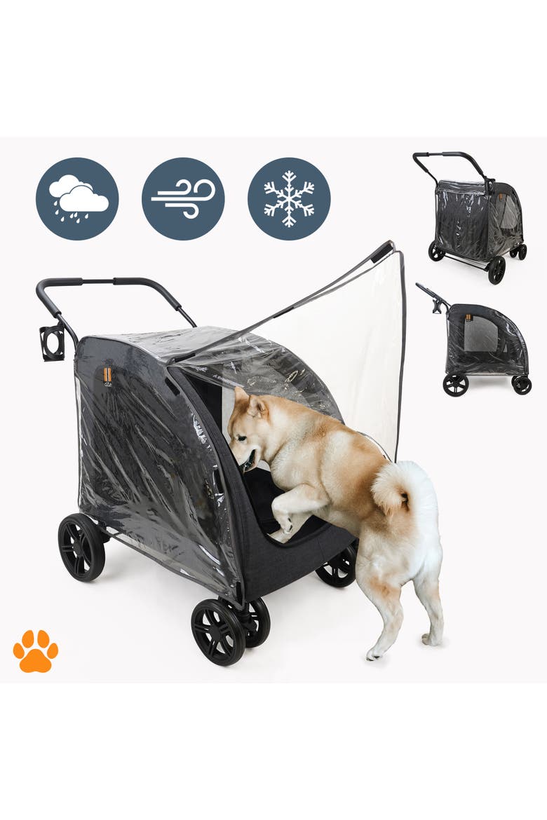 Raincover Pet Stroller, 110 Pound Capacity, Alternate, color, Black