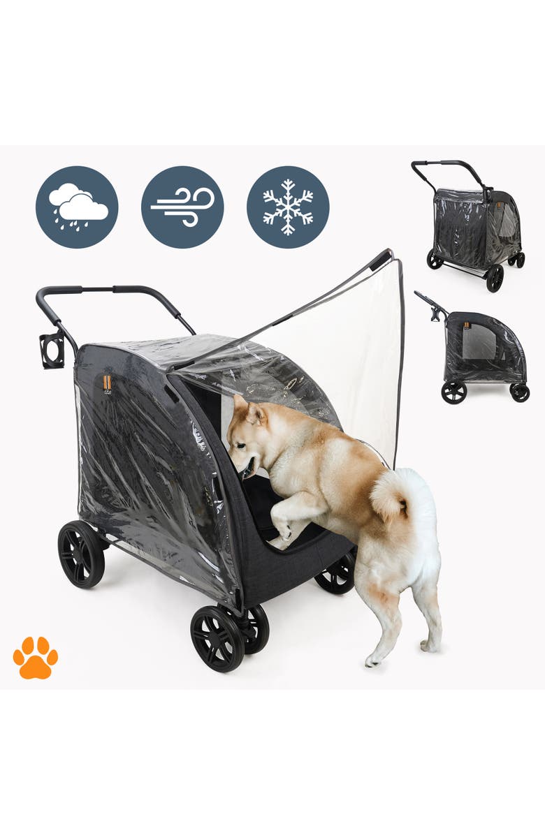 My Duque Raincover Pet Stroller, 110 Pound Capacity, Alternate, color, Black