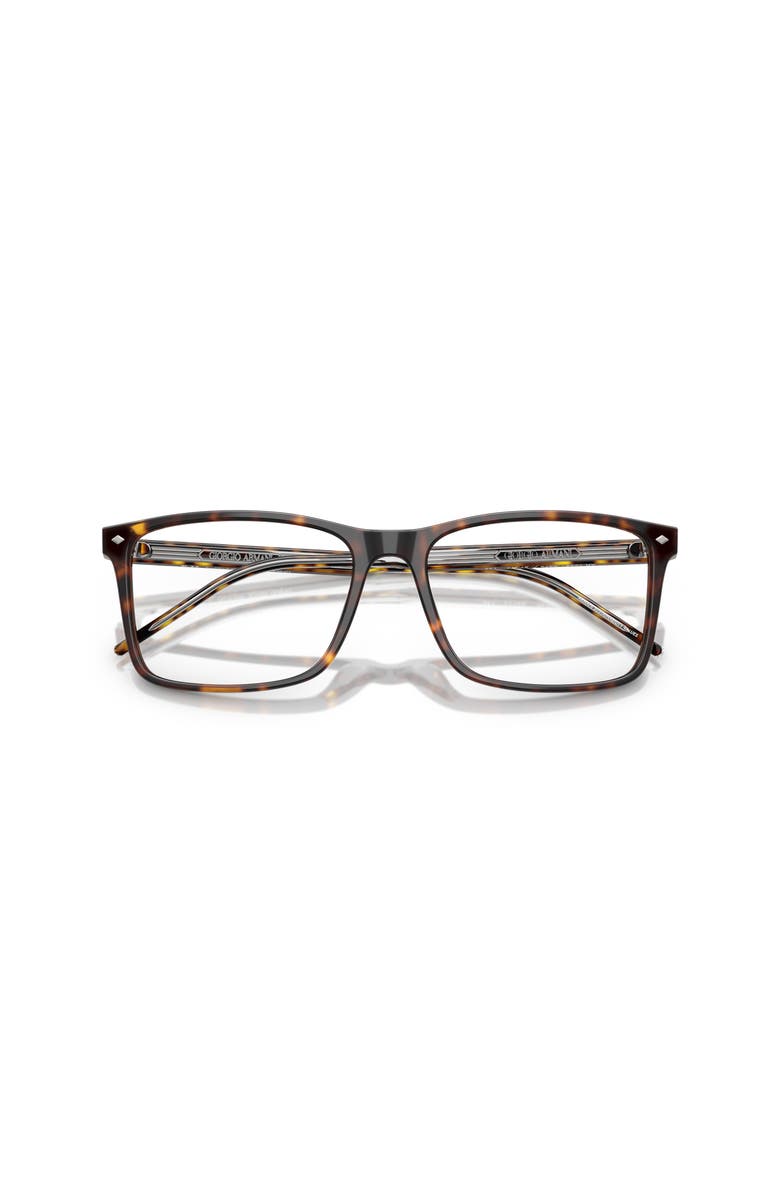 Giorgio Armani 55mm Rectangle optical glasses, Alternate, color, Tortoise