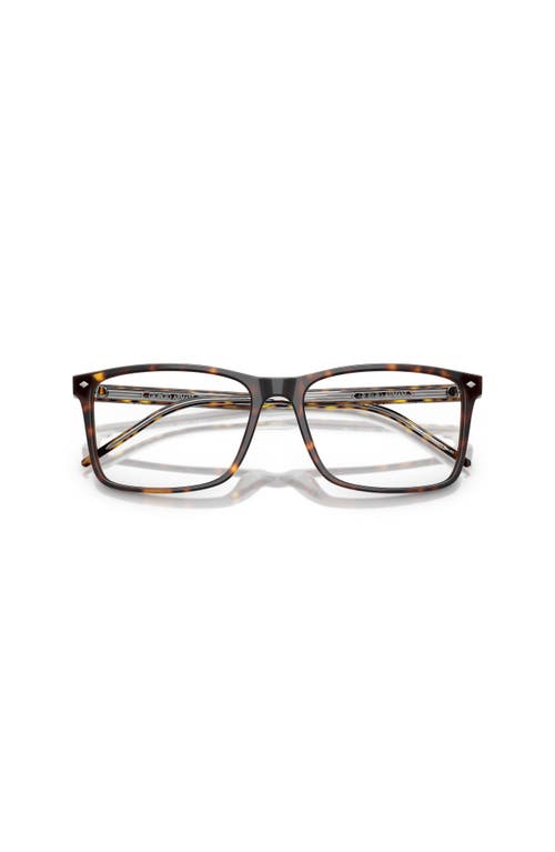 Giorgio Armani 55mm Rectangle Optical Glasses In Brown