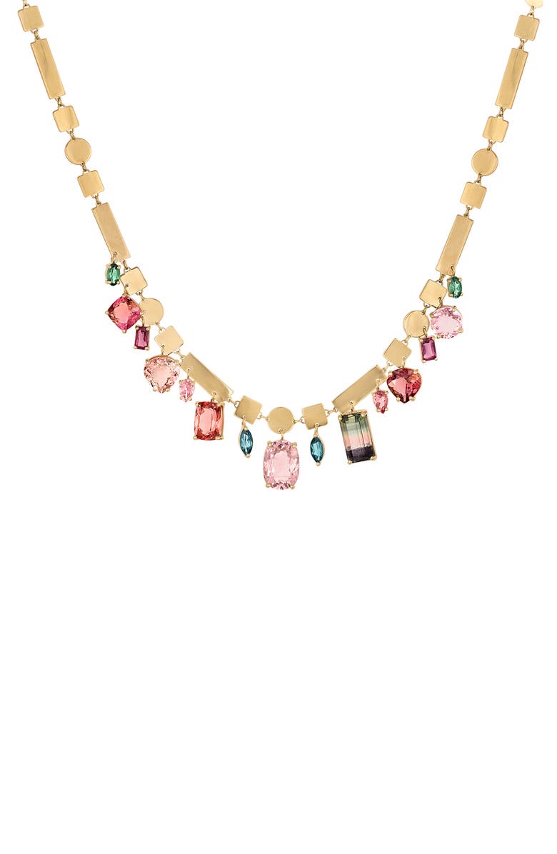 EDEN PRESLEY Rock Candy Shine Tourmaline Necklace, Main, color, Metallic Gold