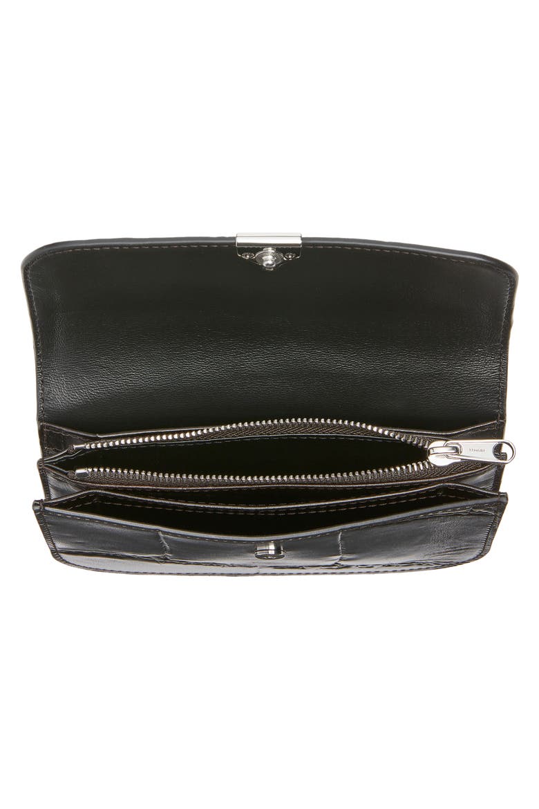 Soft Tab Patent Leather Wallet, Alternate, color, ESPRESSO