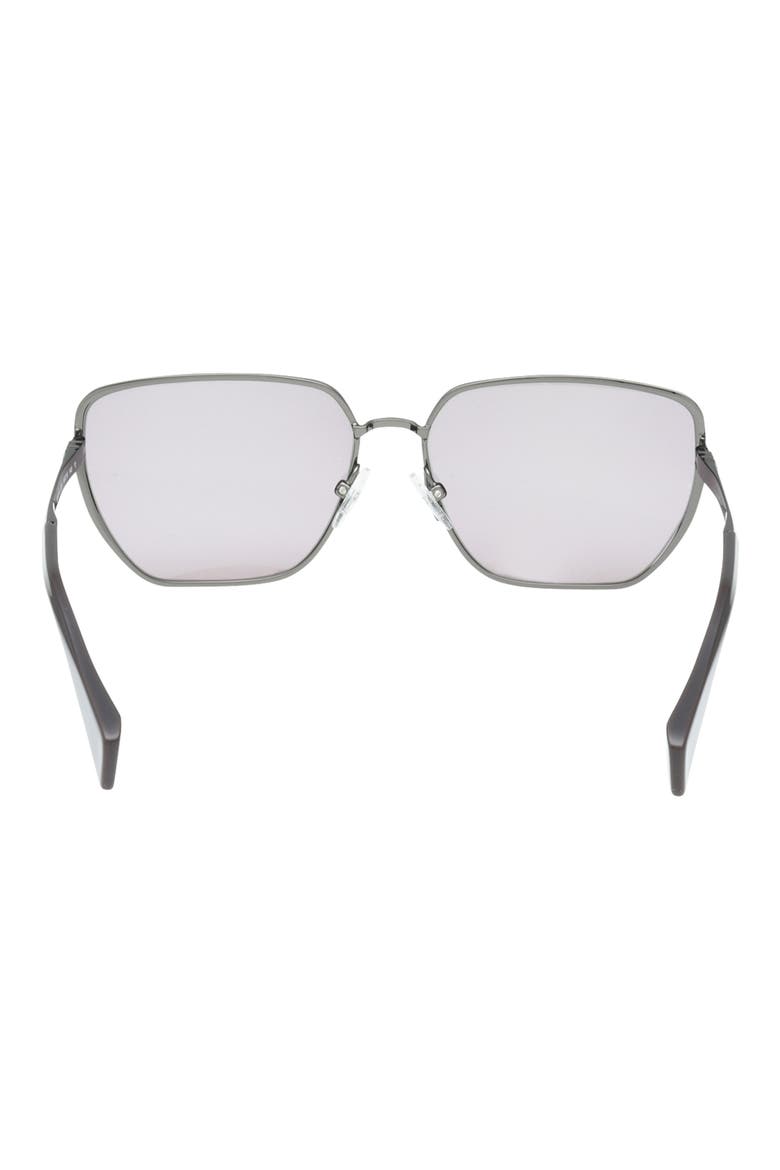 60mm Cat Eye Sunglasses, Alternate, color, DARK GUNMETAL FUDGE FUDGE LNS