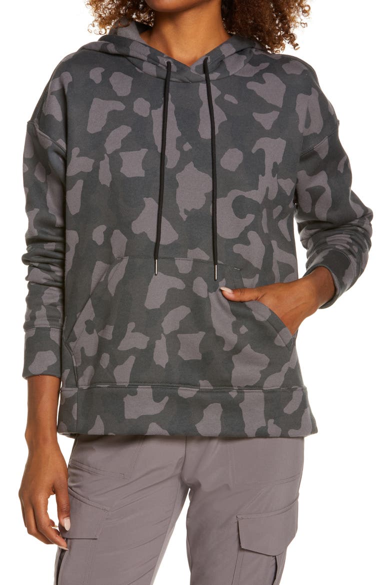Cara Everyday Print Hoodie, Main, color, GREY MAGNET CAMO