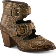 L'Artiste by Spring Step Notched Nature Buckled Bootie