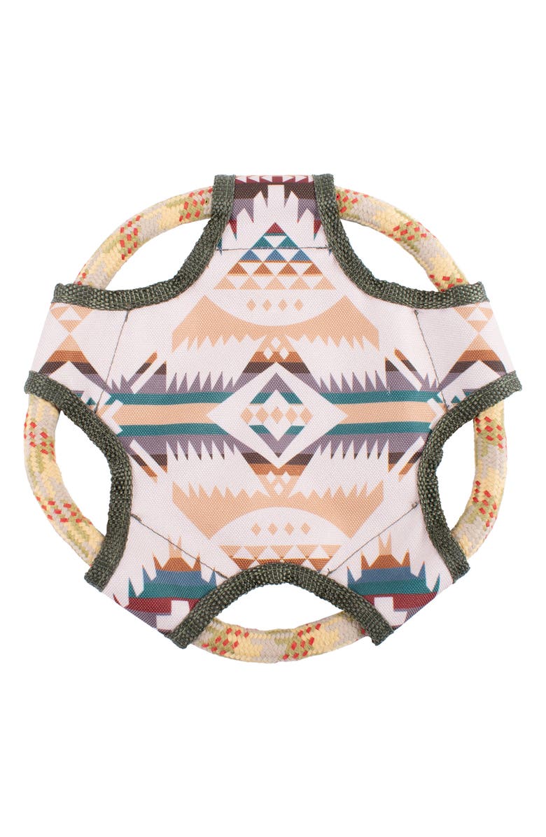 Pendleton Flying Disc Rope Dog Toy, Main, color, Beige